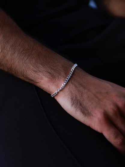 Pansarlänk Armband 4mm - 925 Silver - Kejsar