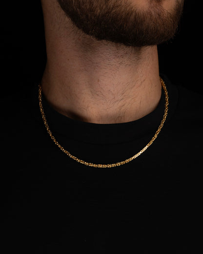 Kejsarlänk Halsband Massiv 3mm - 18K Guld