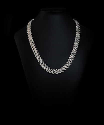 Cuban chain 12.5mm - Naturliga diamanter