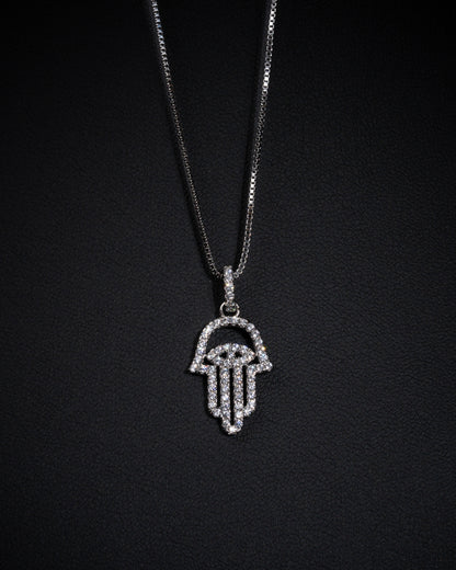 Hamsa Halsband Silver