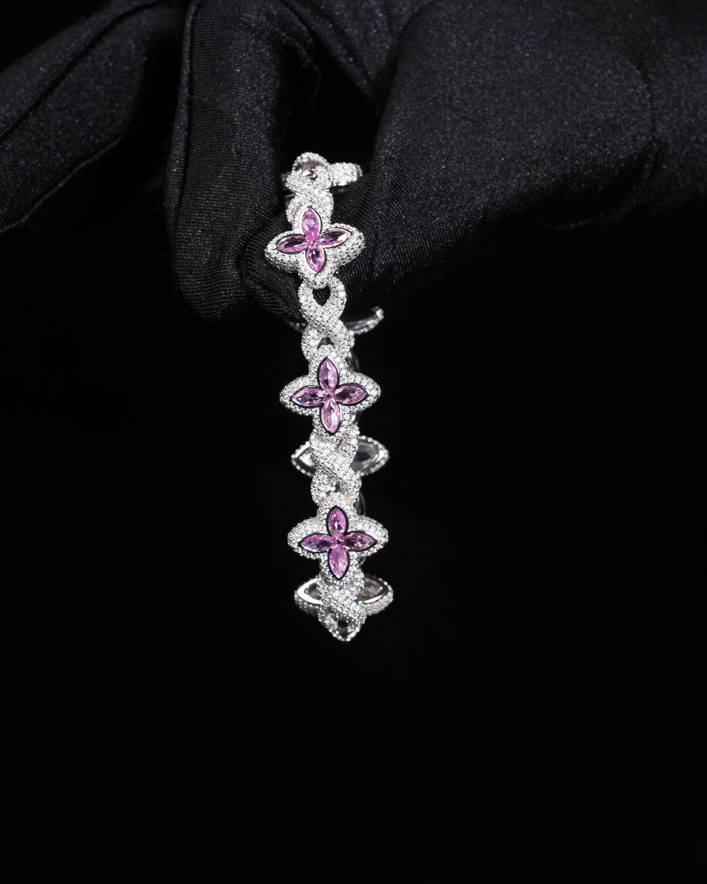 Infinity Flower Diamond Bracelet