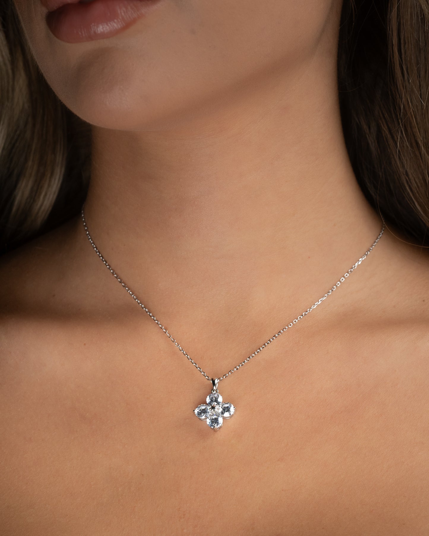 Diamond Flower Necklace