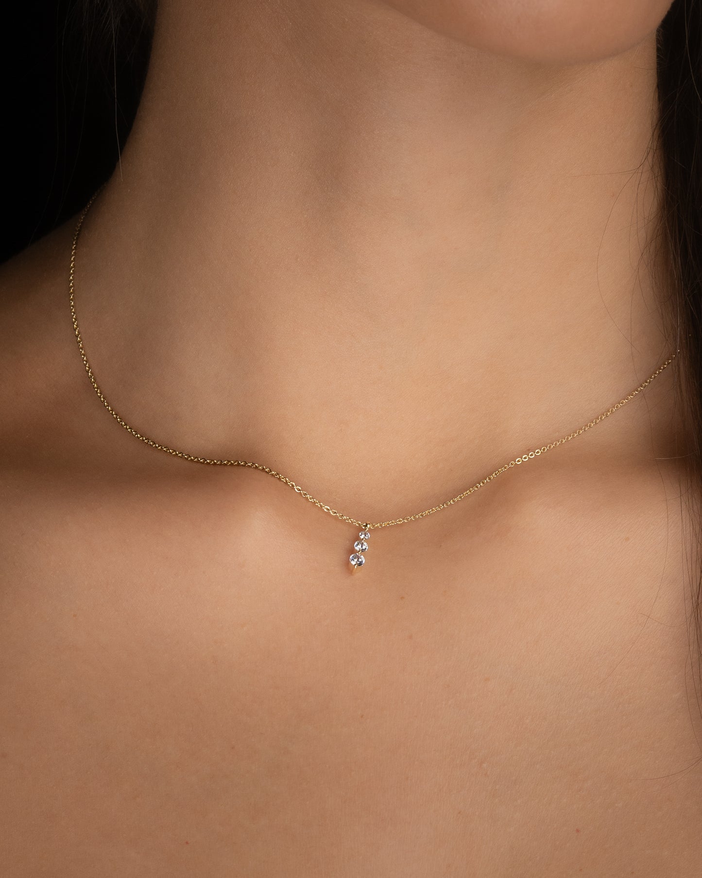 Teardrops Halsband - 18K Guld