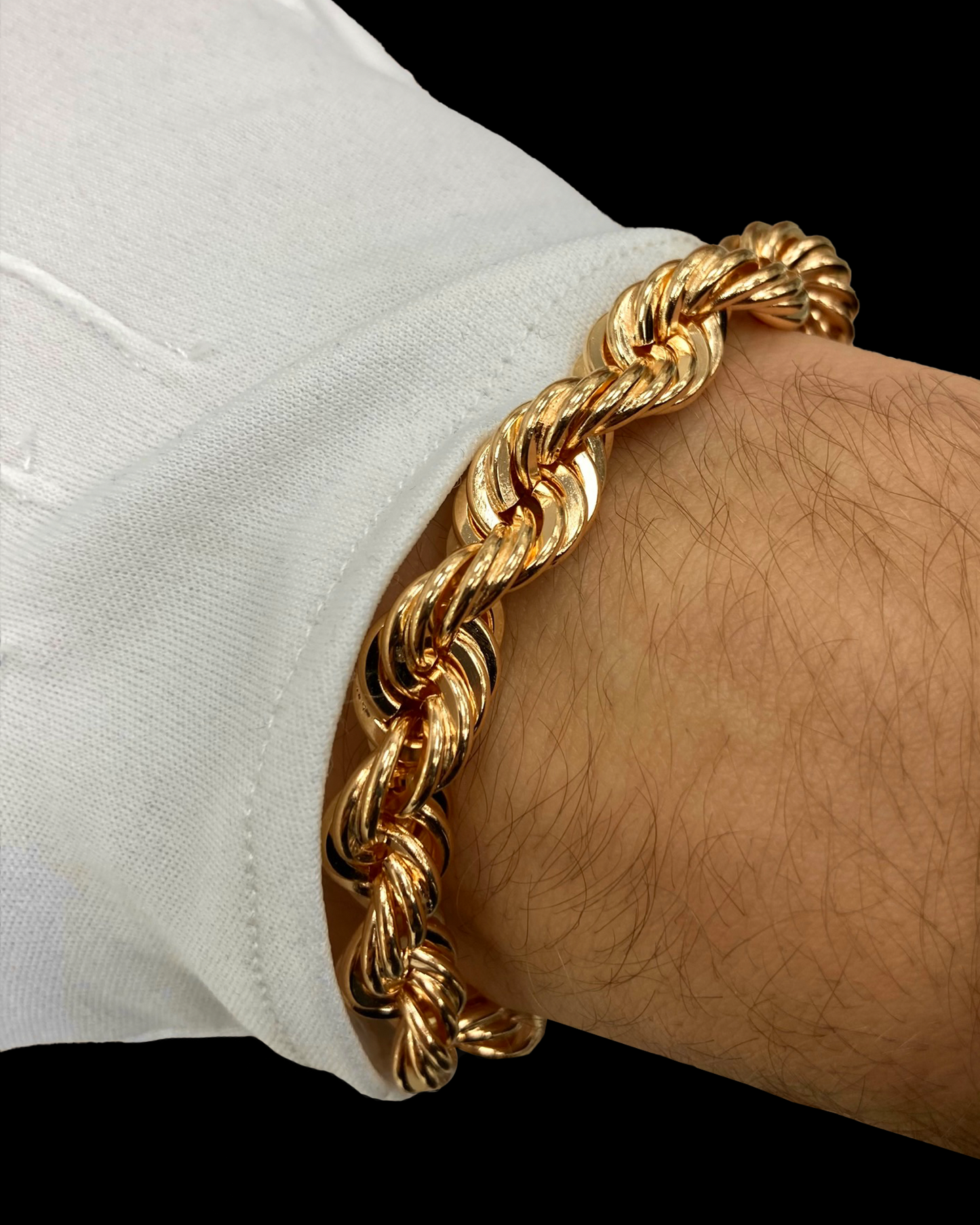 Cordell Armband 10mm Massiv - 18K Guld - Kejsar