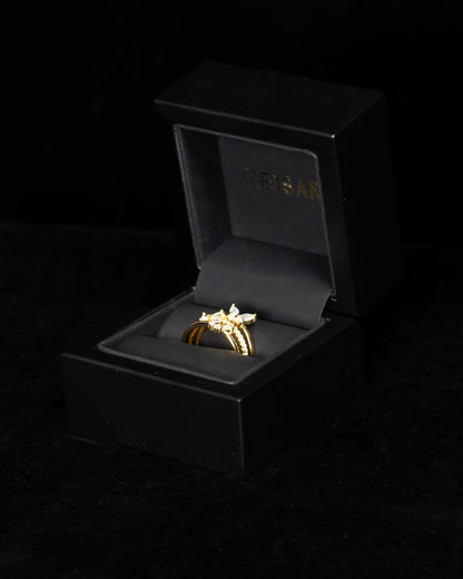 Golden Butterflies Ring