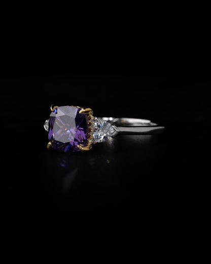 Purple Stone Silver Ring