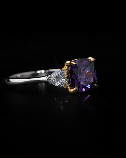 Purple Stone Silver Ring