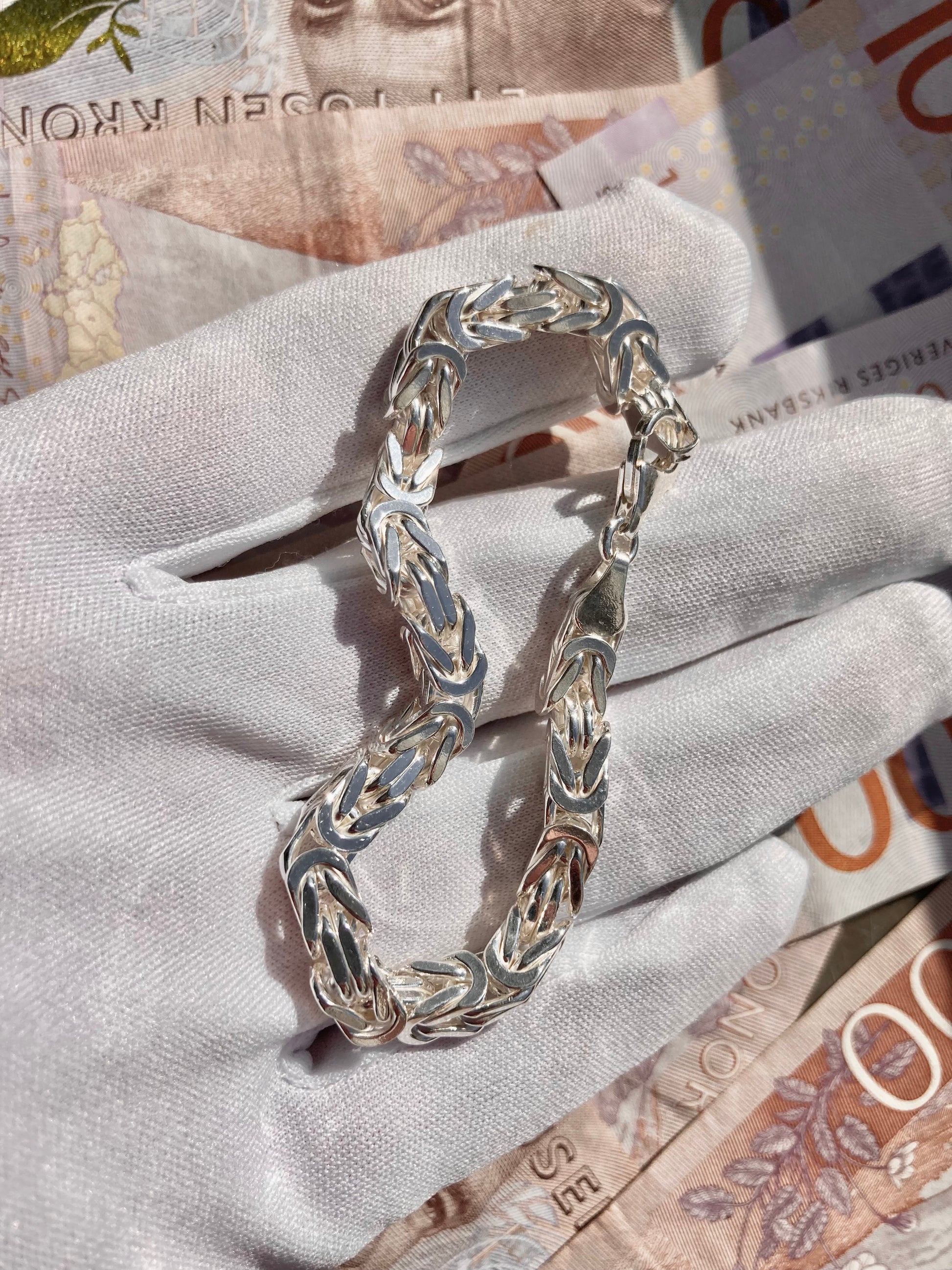 Kejsarlänk Armband 6mm - 925 Silver - Kejsar